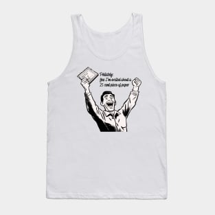 Funny Postage Stamp collecting cartoon Tank Top